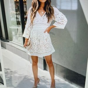 Vici white lace dress